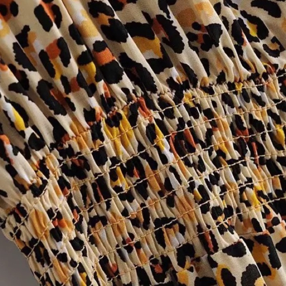 LAST ONE Leopard Print Chic Ruffle Dress - Picture 13 of 16
